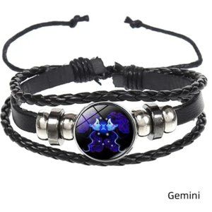 Gemini (May 21 - June 20) Genuine Leather Bracelet